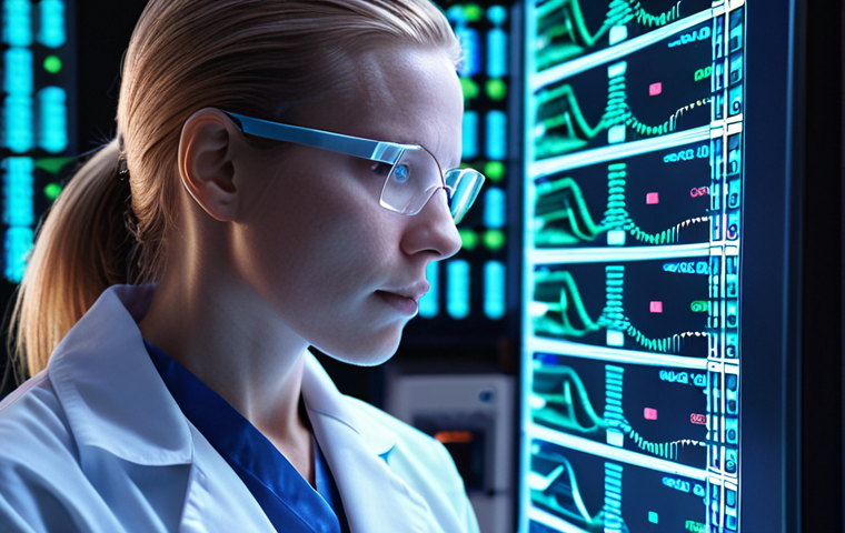 **

A futuristic lab scene. DNA strands and RNA models glowing with vibrant colors. A scientist in a lab coat is using a CRISPR-Cas9 "gene scissor" tool on a DNA sequence displayed on a holographic screen. Focus on the intersection of biology and technology. Swedish setting.

**